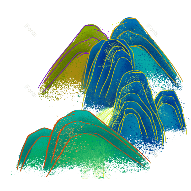 中国图片,山脉元素,PNG,免抠素材